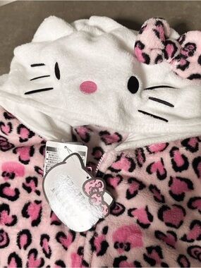 Hello Kitty Pink Leopard Japan Exclusive Don Quijote Hooded Onesie